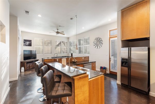 Interior, Kitchen, Pendant Lights, Recessed Lighting, Stainless Steel Appliances