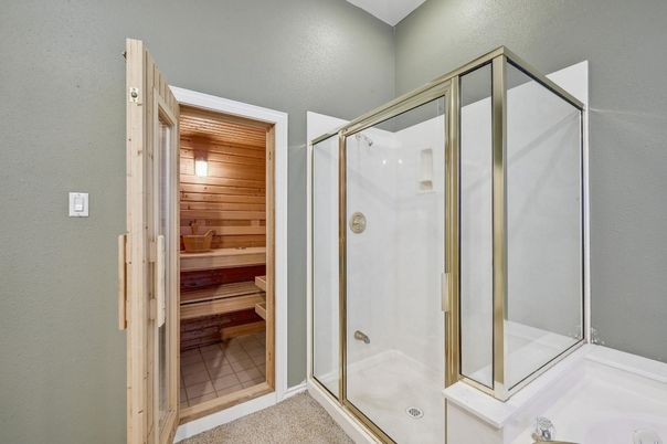 Bathroom, Glass Shower, Interior, Sauna Room