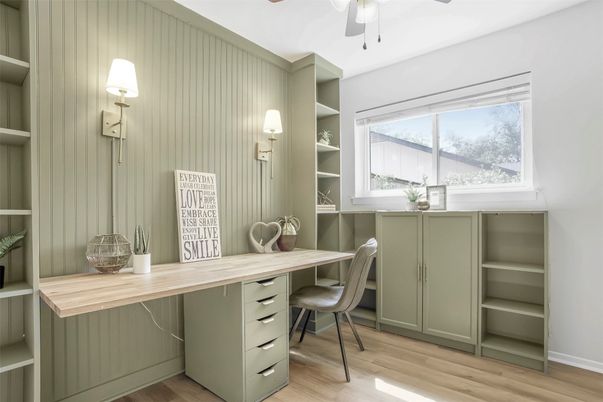 Home Office, Interior, Wood Texture Flooring
