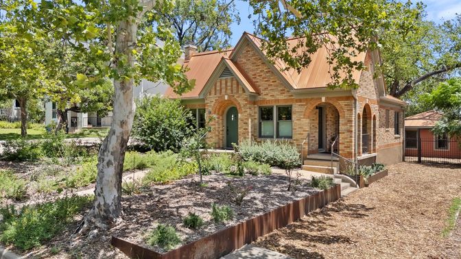 Exterior, Facade, Brick Facade, Tudor Revival