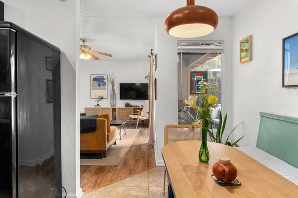 Dining room, Interior, Kitchen, Living room, Wood Texture Flooring