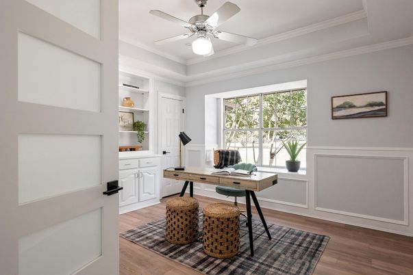 Home Office, Interior, Wood Texture Flooring