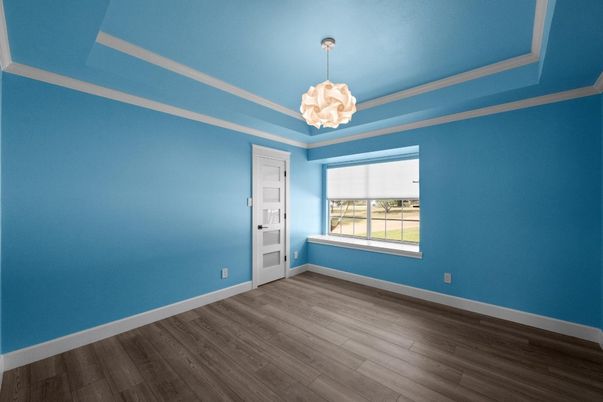 Empty room, Interior, Pendant Lights, Wood Texture Flooring