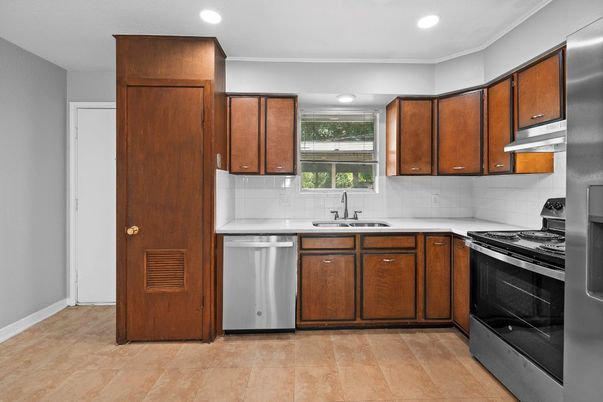 Interior, Kitchen, Recessed Lighting, Stainless Steel Appliances