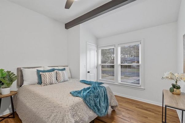 Bedroom, Interior, Wooden Beams, Wood Texture Flooring