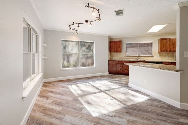 Empty room, Interior, Kitchen, Wood Texture Flooring