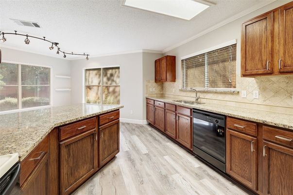 Interior, Kitchen, Wood Texture Flooring