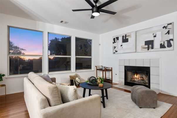Fireplace, Interior, Living room, Wood Texture Flooring