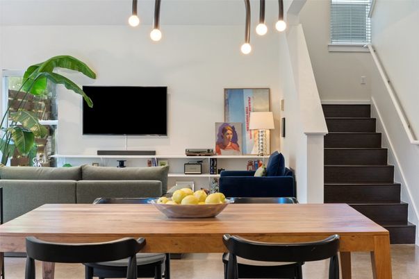 Dining room, Interior, Living room, Pendant Lights