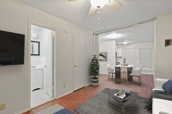 Dining room, Interior, Kitchen, Living room, Wood Texture Flooring