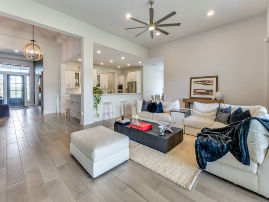 Interior, Kitchen, Living room, Pendant Lights, Recessed Lighting, Wood Texture Flooring