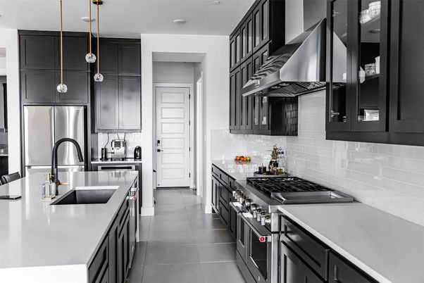 Interior, Kitchen, Pendant Lights, Stainless Steel Appliances