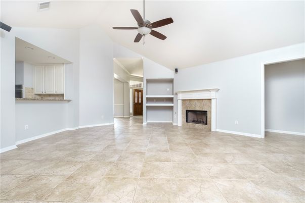 Empty room, Fireplace, Interior