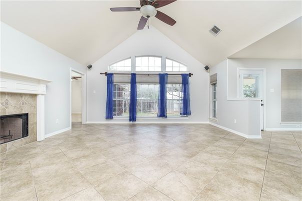 Empty room, Fireplace, Interior