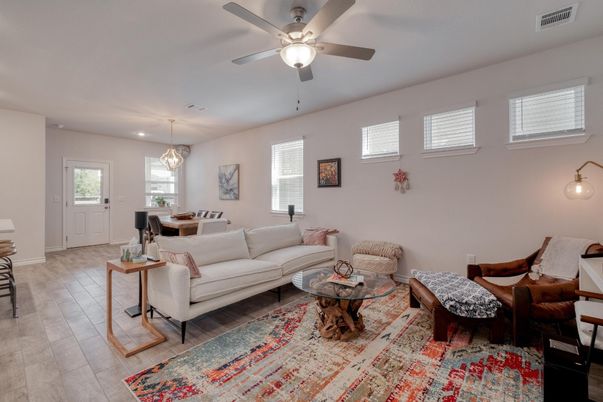 Dining room, Interior, Living room, Pendant Lights, Recessed Lighting