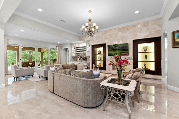 Chandelier, Interior, Living room, Recessed Lighting