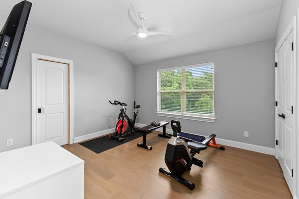 Fitness Equipment, Interior, Wood Texture Flooring