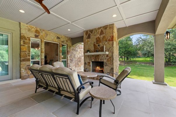 Exterior, Fireplace, Recessed Lighting