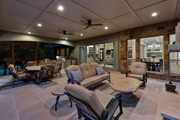 Dining room, Exterior, Interior, Living room, Recessed Lighting