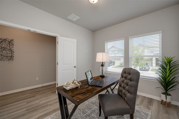 Home Office, Interior, Wood Texture Flooring