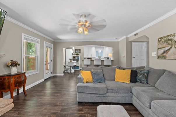 Interior, Kitchen, Living room, Wood Texture Flooring
