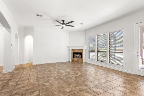 Empty room, Fireplace, Interior