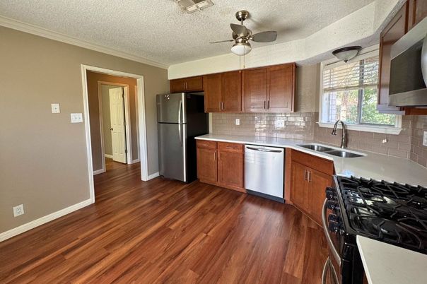 Interior, Kitchen, Wood Texture Flooring
