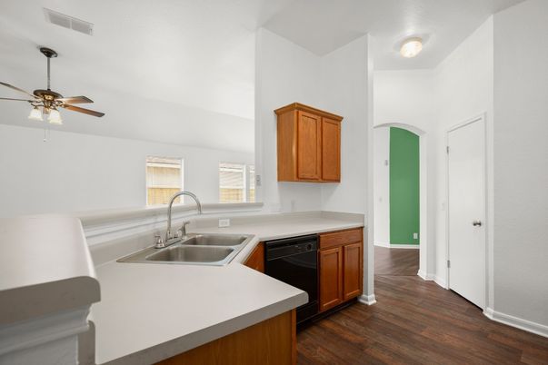 Interior, Kitchen, Wood Texture Flooring
