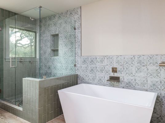 Bathroom, Free Standing Baths, Glass Shower, Interior