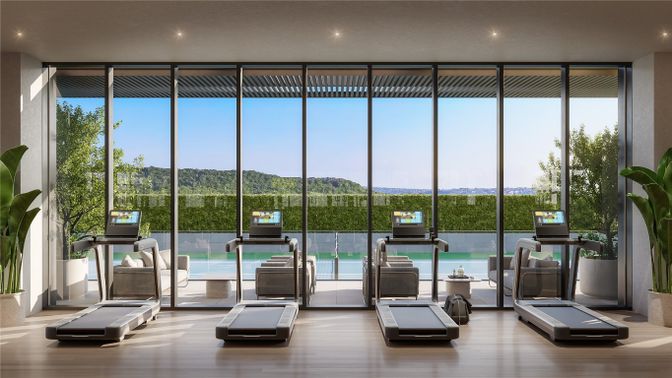 Fitness Equipment, Interior, Recessed Lighting