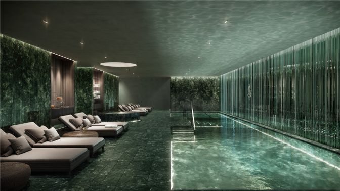 Interior, Pool, Recessed Lighting