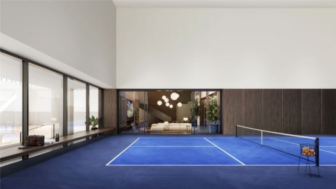 Interior, Tennis Courts