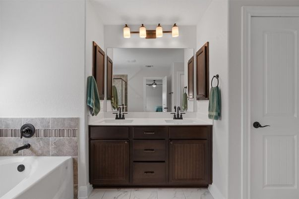 Bathroom, Dual Sink Vanities, Interior, Marble