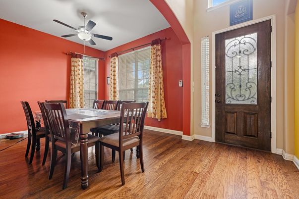 Dining room, Interior, Wood Texture Flooring