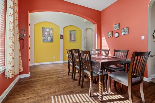 Dining room, Interior, Wood Texture Flooring
