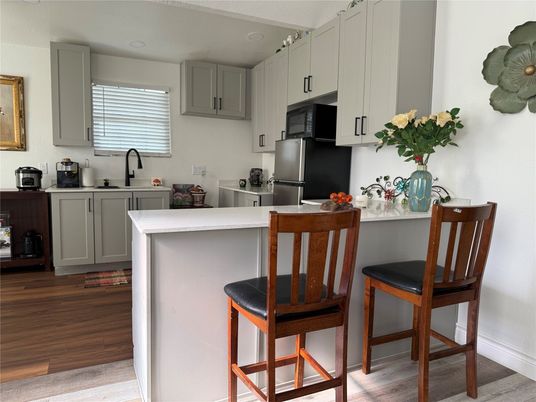 Interior, Kitchen, Wood Texture Flooring