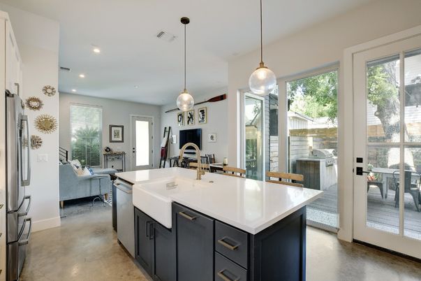Interior, Kitchen, Living room, Pendant Lights, Recessed Lighting