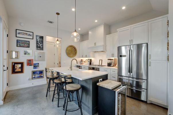 Interior, Kitchen, Pendant Lights, Recessed Lighting, Stainless Steel Appliances
