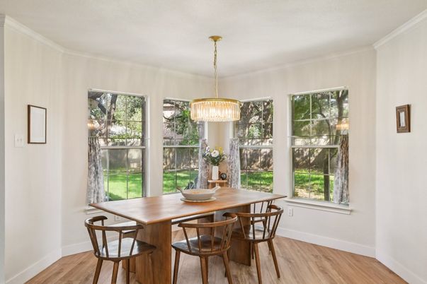Chandelier, Dining room, Interior, Wood Texture Flooring