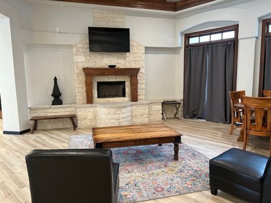 Fireplace, Interior, Stone Walls, Wood Texture Flooring