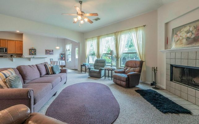 Fireplace, Interior, Living room, Pendant Lights, Recessed Lighting