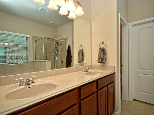 Bathroom, Dual Sink Vanities, Glass Shower, Interior