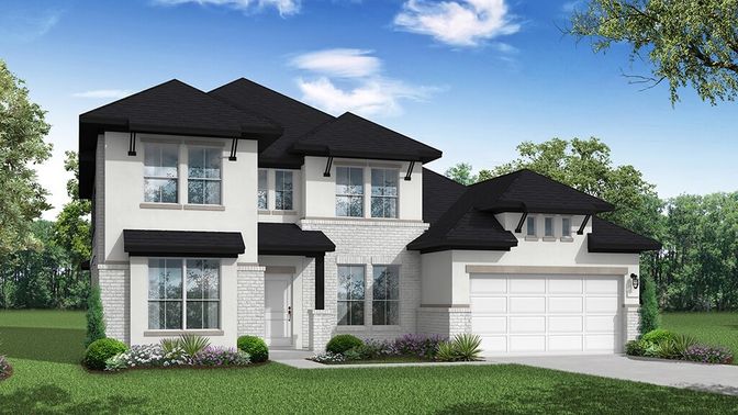 Attached, Exterior, Facade, Brick Traditional