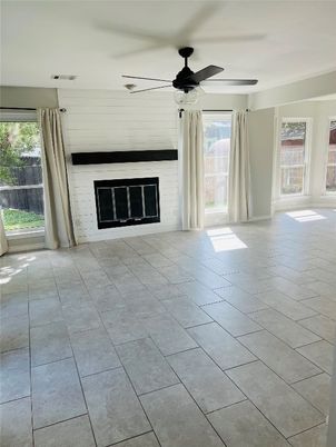 Empty room, Fireplace, Interior