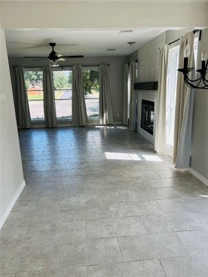 Empty room, Fireplace, Interior