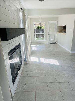 Empty room, Fireplace, Interior