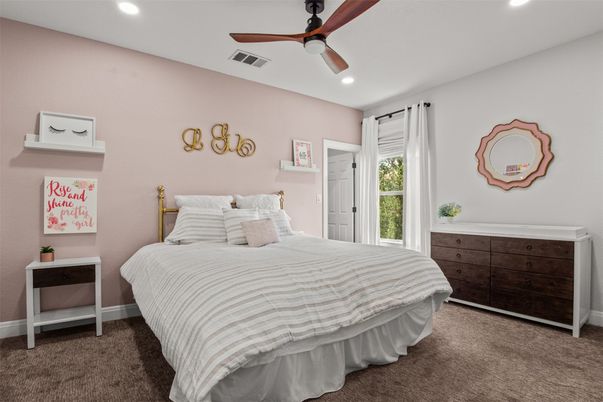 Bedroom, Interior, Recessed Lighting