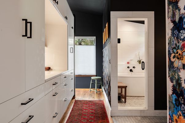 Bathroom, Interior, Wood Texture Flooring