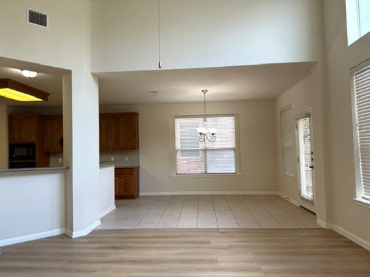 Chandelier, Interior, Kitchen, Wood Texture Flooring