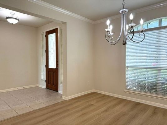 Chandelier, Empty room, Interior, Wood Texture Flooring